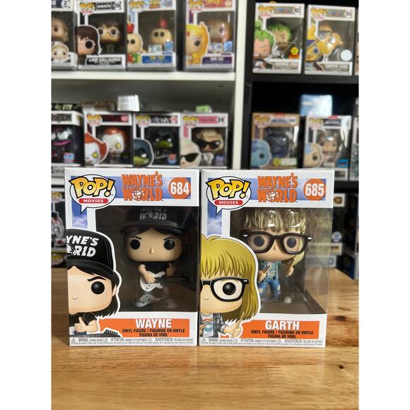 VAULTED Wayne & Garth Wayne's World Funko Pops #684 #685 Movies Saturday SNL